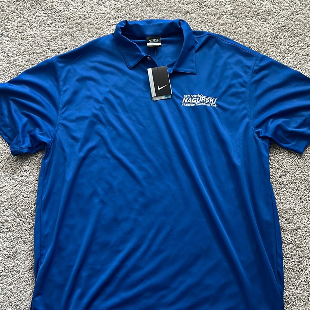 Blue Nike Bronco Nagurski Collard shirt